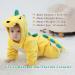 Doladola Baby Animal Hooded Onesie | Infant Pajamas Romper 18-24 Months | Yellow Dinosaur Print - Buy Online on GoSupps.com