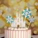 Personalised Cake Toppers Cake Decorations 3pcs/Set 3D Glitter Snowflake Cupcake Toppers Baby Shower Cake Decoration Christmas Birthday Decor Supplies (Color : Blu) - Buy Online on GoSupps.com