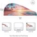 Sunset Sea Hair Towel 2 Pack - Super Absorbent Quick Dry Hair Turbans with Button Wrap for Women & Girls | International Shipping - Buy Online on GoSupps.com