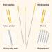 12 Self Threading Needles with Large Eye Stitching Needles - Sewing Embroidery Kit with Wooden Needle Case - Buy Online on GoSupps.com