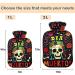Naanle Dia de los Muertos Hot Water Bottle with Cover | 1L Transparent Hot Water Bottle for Pain Relief & Heat Therapy | Ideal for Hands & Feet - Buy Online on GoSupps.com