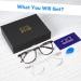 Blue Light Blocking Glasses | Anti Glare Computer Eyewear for Men and Women | UV 400 Protection, Reduce Eye Strain | Square Leopard and Transparent Frames - Buy Online on GoSupps.com
