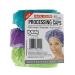 Ponik's disposable shower hood bath cap for hairdressing salon hair hood for salon hair protection hair cap with rubber band 10 pieces clear set waterproof 3 colors