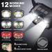 Rechargeable Headlamp 2 Pack 1200 Lumen Super Bright LED Headlamp with Motion Sensor, Waterproof Flashlight for Camping, Cycling, Running - White Red Light, 12 Modes - Buy Online on GoSupps.com