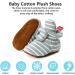 TMEOG Baby Booties Slippers | Newborn First Walking Shoes for Boys & Girls | 0-18 Months | Light Green Striped - Buy Online on GoSupps.com