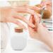 Mikinona Manicure Dishes Refillable Empty Bottle Ceramics Bottle Pill Container Bottle Cosmetic Bottle with Lid Manicue Cups Powder Bottle Jar Nail Cup Nail Art Ceramic Cup Bamboo White - Buy Online on GoSupps.com