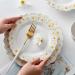 Serving Plates Ceramic Embossed Dinner Plate Dinner Household Tableware Fruit Plate Dim Sum Plate Dinner Plate Baking Plate Kitchen Tableware for Appetizer Dinner and Desserts (Size : 20cm) - Buy Online on GoSupps.com