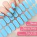Ceboic 22-Piece Sky Blue Gel Nail Foils | Self-Adhesive Nail Polish Stickers for Women & Girls | UV Hardening Nail Decoration - Buy Online on GoSupps.com