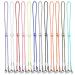12-Color Pack Unisex Adjustable Length Face Mask Elastic Lanyard Strap Convenient Neck Cord Slider Retainer Pressure Relief Ear Loop Extender Holder Lobster Claw Clasps Polyester Fabric Adult and Kid
