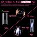 UNA GELLA 216pcs Long Square Fake Nails - Clear Acrylic Gel Tips for DIY Home Nail Art - Buy Online on GoSupps.com