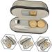 Portable 2-in-1 Glasses Case & Contact Lens Holder with Mirror | Oatipho Compact Organizer Set | Travel PU Leather 15.8x7.4cm - Buy Online on GoSupps.com
