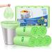XUXRUS 10 Litres Compost Bags Small Garbage Bags Biodegradable 3 Gallon Trash Bags 100 Counts Green Bin Bags for Bathroom Bedroom Office 24 count (Pack of 5)