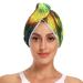 A Angry Green and Yellow Dragon Hair Towel 2 Pack Super Absorbent Hair Drying Towel Quick Dry Hair Turbans Head Towel with Button Twisty Wrap for Women Girls