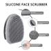 HieerBus Silicone Face Scrubber - Manual Exfoliating Brush for Sensitive Skin - Blackhead Removing, Pore Cleansing and Massaging Tool - Grey+White - Buy Online on GoSupps.com