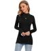 Womens Black Mock Turtleneck Active Base Layer Long Sleeve Top - Size Small - Buy Online on GoSupps.com