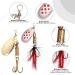 Huiguli Spinner Blinker Set - 10 Lifelike Fishing Baits with Triplet Hooks for Trout Perch Salmon Pike & Walleye - Premium Spinner Bait - Buy Online on GoSupps.com