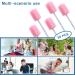 50-Piece One-Way Muzzle Sponge Set | BVN Mund Tapper & Mouthpiece Dipper | Flavored & Sterile Oral Care Solution - Jagged Pink - Buy Online on GoSupps.com