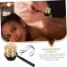 Homsfou Moxibustion Box - Copper Moxa Tool Holder for Acupuncture & Massage | 2pcs Golden 16x6cm - Buy Online on GoSupps.com