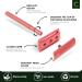 Zomchi Safety Razor for Women - Double-Blade Metal Razor with Shaving Stand & 10 Blades - Red - Buy Online on GoSupps.com