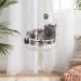 Handwoven Macrame Cat Hammock Bed with Cushion - Boho Cat Swing for Indoor/Outdoor Use - Wall Hanging Cat Window Perch - Perfect for Sleeping, Climbing, and Playing - Includes Hanging Kit - Buy Online on GoSupps.com