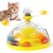 HOPET Interactive Cat Toy for Indoor Cats, Catnip Balls Roller Tracks Exercise Balls Teaser, Kitten Feeder Stimulation Toys Gifts for Pets Yellow
