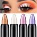 Creamoon Eyeshadow Pencils Eyeshadow Pen Glitter Eyeshadow Stick Long-lasting Waterproof Eyeshadow Smooth Eye Shadow Stick Eye Makeup Beauty Makeup Tools (Colorful blue) 11colorful blue - Buy Online on GoSupps.com