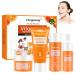 Fengyang® 4 Pack Vitamin C Skin Care Set, Vitamin C Skincare Set, Anti-Aging Vitamin C Face Care, Brightening Travel Kit, Moisturize Skin