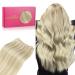 When saltif puts extensions real hair 35cm 80g ashblond highlights platinum blond real hair for sewing real hair extensions breathe weft hair extension real hair treats sew in hair extensions 35cm-80g-tressen #9-17a/60a ashblond highlights platinum blonde