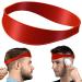 ACKNOUR Neckline Shaving Template and Hair Trimming Guide, Curved Durable Silicone Haircut Band for DIY Home Haircuts Fade and Taper Guide for Clippers-Red