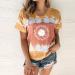 Women's T-Shirt Summer Women's Blouse Short Sleeve Floral Print T-Shirt Clothing Woman Basic Shirt Pullover Crew Neck Clothes T-Shirt Tops Casual Plain Tops Women's Blouse Khaki L - Buy Online on GoSupps.com