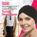 BEEMO Women's Soft Terry Cloth Turban Head Cover - Red | Knot or Button Head Wrap - Buy Online on GoSupps.com