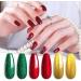 INPING Christmas Gel Polish Set - Santa Red Green Gold Xmas Nail Polish - UV/LED Soak Off - Glitter Long-lasting Gift - 3 PCS x 8ml/0.27oz - Buy Online on GoSupps.com