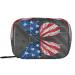 Pfrewn Pill Organizer Case 7 Day Beautiful Butterfly with USA Flag Travel Pill Box with Zipper Portable Small Weekly Vitamin Medicine Supplement Holder Pouch Bag