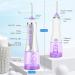 Leominor Cordless Water Flosser - Professional Oral Irrigator 2021 | IPX7 Waterproof, Rechargeable, 7 Jet Tips, Travel Bag | Purple - Buy Online on GoSupps.com