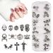 3D Halloween Nail Art Charms 1Box 12Grids Skull Pumpkin Bat Spider Web Cross Alloy Nail Art Jewelry Decoration Silver Nail Gems Rhinestones Nail Supplies for Nail Design DIY Crafts (B Pattern)