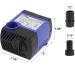 AQUANEAT 80GPH Submersible Water Pump for Aquariums, Fountains, Hydroponics | Small Fountain Pump for Fish Tanks & Ponds - Buy Online on GoSupps.com