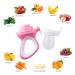 Fruit Teat for Baby & Toddler - BPA-Free Silicone Teats (3 Sizes) | Pacifier Teething Ring for Fruits Veggies & Porridge - Pink - Buy Online on GoSupps.com