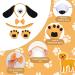5-Piece Puppy Dog Costume Set for Adults & Kids - Headband Ears Fly Cock Fake Nose - Party Decoration Accessories in Yellow - Buy Online on GoSupps.com