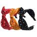 Womens Wide Polka Dots Headbands Headwraps Hair Band with Bow Pack of 3