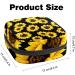 Sunflower Black Menstrual Pad Storage Bag - Portable & Stylish Period Pouch for Girls & Women - Buy Online on GoSupps.com