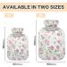Buy ZZXXB Pink Rose Pattern Heat Bottle 1L PVC Hot Water Bottle with Fleece Cover for Neck & Shoulder Pain Relief | Effective Heat Therapy - Buy Online on GoSupps.com