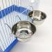 Buy 2 Stainless Steel Food Bowls for Parrot Cages | Hanging Feeders with Hooks | 4 Sizes - Perfect for Birds & Small Dogs (BPS-1130 x 2) - Buy Online on GoSupps.com