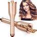 Automatic Hair Curler, Professional Anti-Tangle Automatic Curling Iron with 1" Curling Iron Large Slot & 4 Temperature & 3 Timer, Dual Voltage Rotating Curling Iron with Auto Shut-Off for Hair Styling Champagne