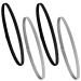 Jawflew 4 PC Thick Non-Slip Elastic Sport Headbands Mini Sweat Band Football Hair Headbands for Women Men 4 Count (Pack of 1)