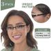 HOTJOJO 3 Pack Blue Light Blocking Women's Reading Glasses 1.75x - Metal Oval Half Frame Readers with Anti Blue Ray Technology and Spring Hinge - Reduce Eye Strain and Headache - Black Red Purple - Buy Online on GoSupps.com