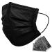 Lamy 50 PCS Black Face Masks Disposable for Protection Earloop Black 3 Ply Breathable Face Mask for Man and Woman