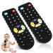 Rubessia baby biting toys BPA-free baby remote control bite ring silicone toothing aid with pressurable buttons baby teeth toys bite ring dental aid nursing accessories for 0-24+ months