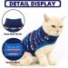 BINGPET Cat Christmas Sweater with Snowflake | Soft Knitted Turtleneck Winter Pet Apparel - Medium Navy Blue - Buy Online on GoSupps.com