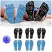 WLBON Beach Foot Pads Barefoot Adhesive Invisible Shoes Stick on Foot Pad Stickers Stick on Soles Anti-Slip Waterproof Silicone Unisex Footing Pad for Surfing Yoga Swimming 6 Pack 6 Pack: Black + Blue(length: 9.6 7-9.5...
