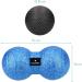 Navaris Peanut Duo Ball & Massage Ball Set - 1x Fascia Ball & 1x DuoBall for Neck Shoulder & Back Relief - Blue with Carry Bag - International Shipping Available - Buy Online on GoSupps.com